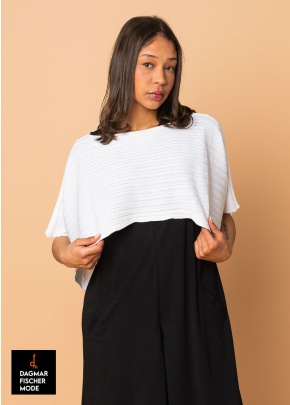 Crop top made of lightweight viscose knit by KHEI in black and white