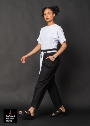 Wide jumpsuit by KHEI in black/white