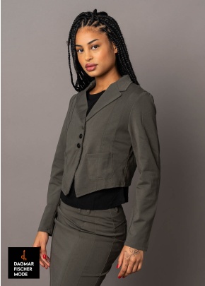 Kleiner Blazer von LURDES BERGADA in black und moss