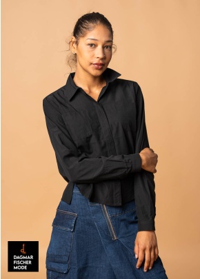 Doppellagige Bluse von LURDES BERGADA in black und off-white