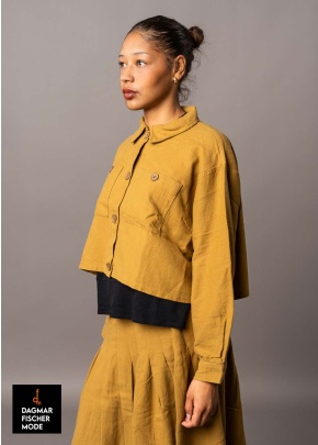 Bluse von LURDES BERGADA in dijon, moss und black