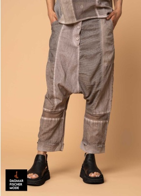 Pantalon taille basse EDELL de studiob3 en copper old dye & sand old dye