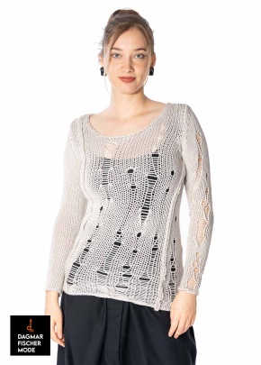 Pullover mit Lochmuster PATICK von studiob3 in dust