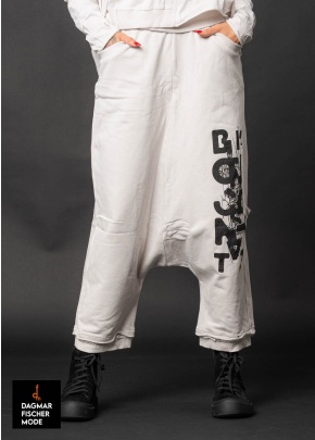 PLANEO low crotch trousers from studiob3 in black & pearl