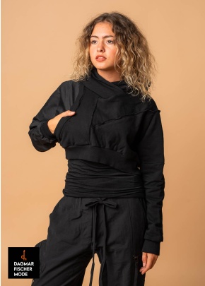 Kurzer Hoodie SUS von studiob3 in black