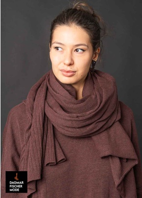 Schal INGO von studiob3 in black, pearl melange & burgundy