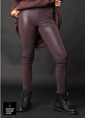 Kunstlederleggings TRIMO von studiob3 in smoke burgundy