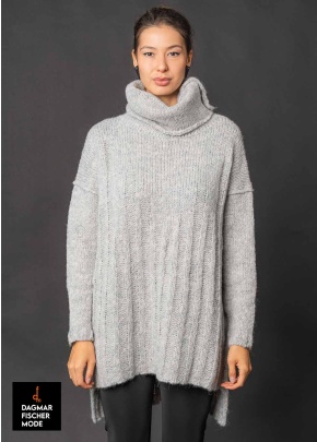 Langer Pullover ERYNIA von studiob3 in pearl & smoke burgundy