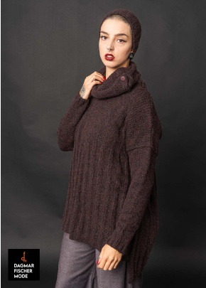 Langer Pullover ERYNIA von studiob3 in smoke burgundy