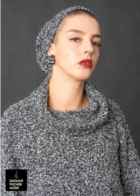 Merinowollbeanie DRUM von studiob3 in black & salt&pepper