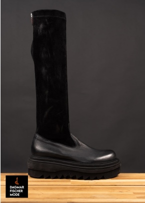 Stiefel aus Leder von LOFINA in black in Größe 37