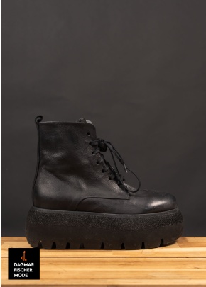 Boots zum Schnüren aus Leder von LOFINA in black in Größe 37 