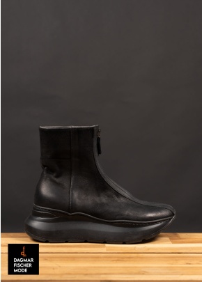 Boots mit Reißverschluss aus Leder von LOFINA in black in Größe 37 