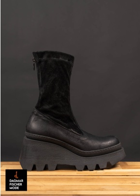 Stiefel aus Leder mit Reißverschluss von LOFINA in black in Größe 37 