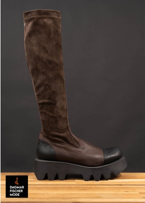 Stiefel mit Reißverschluss von LOFINA in braun in Größe 37 