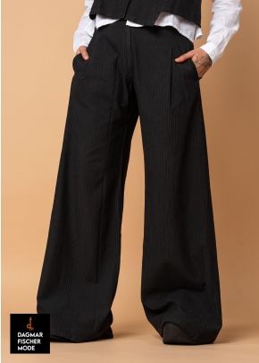 Pantalon large de LURDES BERGADA en black & toasted