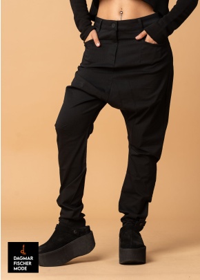 Slim Trousers SLIM SAROUEL by PLÜ in black