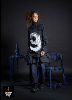 Slim Trousers THE TURN-UP by PLÜ in darkblue