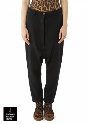 Legere Nadelstreifen-Baggyhose von RUNDHOLZ in black stripe