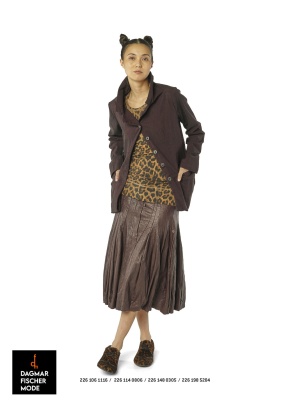 Schmales Rippenjersey-Top von RUNDHOLZ in leo cloud