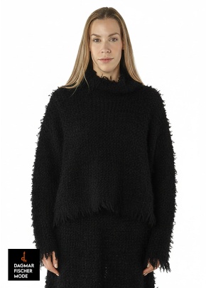 Weicher Strickpullover von RUNDHOLZ in black jacquard