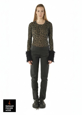 Alpaka-Mix-Stulpen von RUNDHOLZ in black jacquard