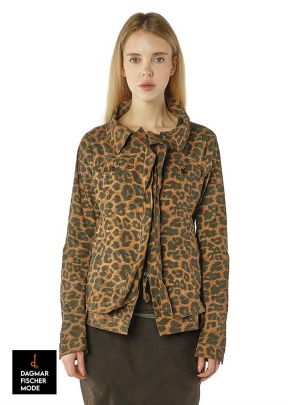 Schmale Baumwoll-Mix-Jacke von RUNDHOLZ in leo cloud