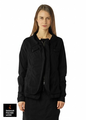 Schmale Baumwoll-Mix-Jacke von RUNDHOLZ in black