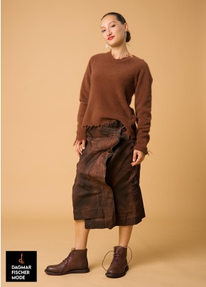 Rock aus Stretch-Baumwolle von RUNDHOLZ DIP in henna cloud