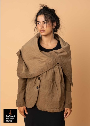 Jacke aus weicher Baumwollqualität von RUNDHOLZ DIP in clay cloud & henna cloud