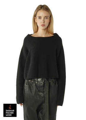Weicher Woll-Yak-Pullover von RUNDHOLZ DIP in black