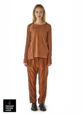 Longsleeve aus Baumwolle von RUNDHOLZ DIP in clay cloud & henna cloud