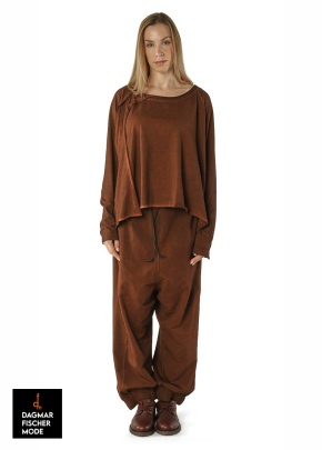Longsleeve aus Baumwolle von RUNDHOLZ DIP in clay cloud & henna cloud