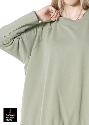 Rundhals-Shirt aus Baumwoll-Stretch von RUNDHOLZ BLACK LABEL in forest