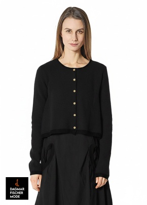 Strickjacke aus Jacquard-Strick von RUNDHOLZ BLACK LABEL in black