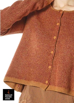 Strickjacke aus Jacquard-Strick von RUNDHOLZ BLACK LABEL in forest park jacquard & bronze lava jacquard