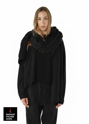 Jacquard-Strickschal von RUNDHOLZ BLACK LABEL in black