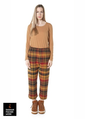 Weite Hose von RUNDHOLZ BLACK LABEL in forest check & lava check
