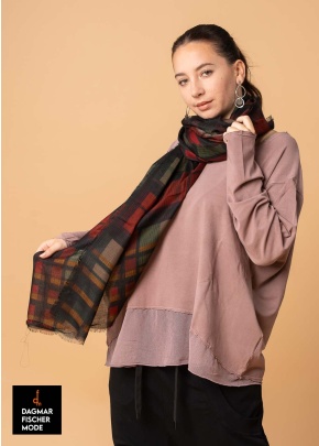 Onesize Scarf by RUNDHOLZ BLACK LABEL in check multicolor