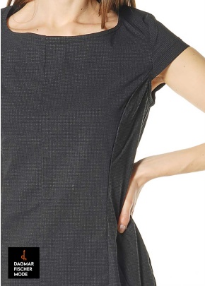 Ärmelloses Kleid aus elastischem Viskose-Mix von RUNDHOLZ BLACK LABEL in black print