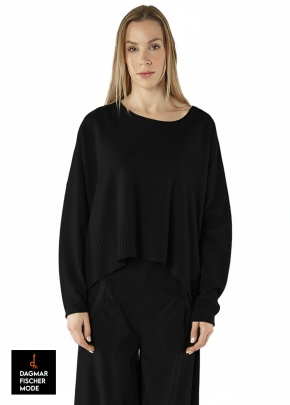 Kurzer Pullover aus Woll-Yak-Mix von RUNDHOLZ BLACK LABEL in black