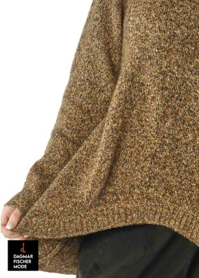 Asymmetrischer Pullover aus Woll-Mix von RUNDHOLZ BLACK LABEL in lava melange & bronze melange