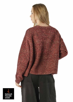 Rundhals-Pullover aus Woll-Mix von RUNDHOLZ BLACK LABEL in lava melange & bronze melange