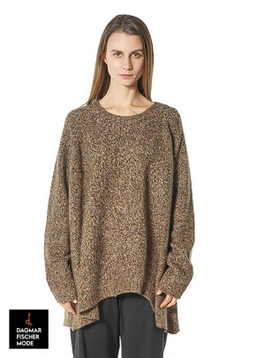 Weiter Pullover aus Woll-Mix von RUNDHOLZ BLACK LABEL in lava melange & bronze melange
