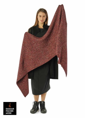 Onesize Strickschal von RUNDHOLZ BLACK LABEL in lava melange & bronze melange