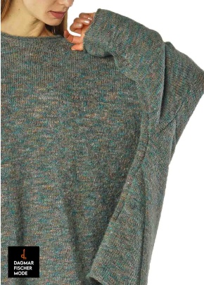 Onesize Pullover aus Woll-Mix von RUNDHOLZ BLACK LABEL in forest melange & lava melange