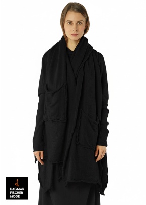 Schal aus gekochter Wolle von RUNDHOLZ BLACK LABEL in black
