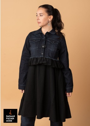 Short denim jacket SUGAR DENIM by PLÜ in darkblue
