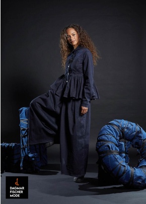 Denim jacket THE CIRCLE by PLÜ in darkblue