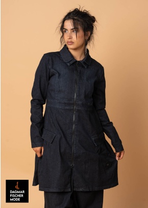 Wide denim coat BLUE BOOM by PLÜ in darkblue